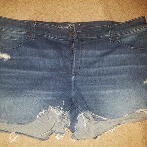 Women's Universal Thread Distressed Jean Denim Shorts 20W -- Very Gently Used